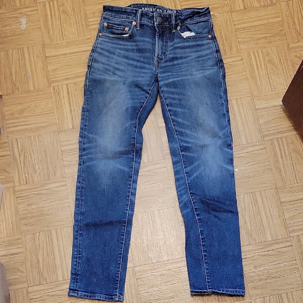 American Eagle Outfitters Men's Dark Blue Slim Jeans